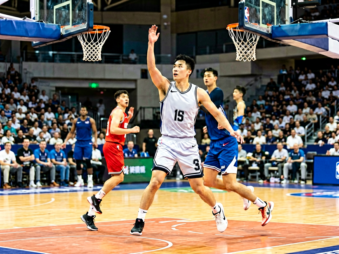 篮球场比赛场景，代表好博体育篮球赛事内容板块